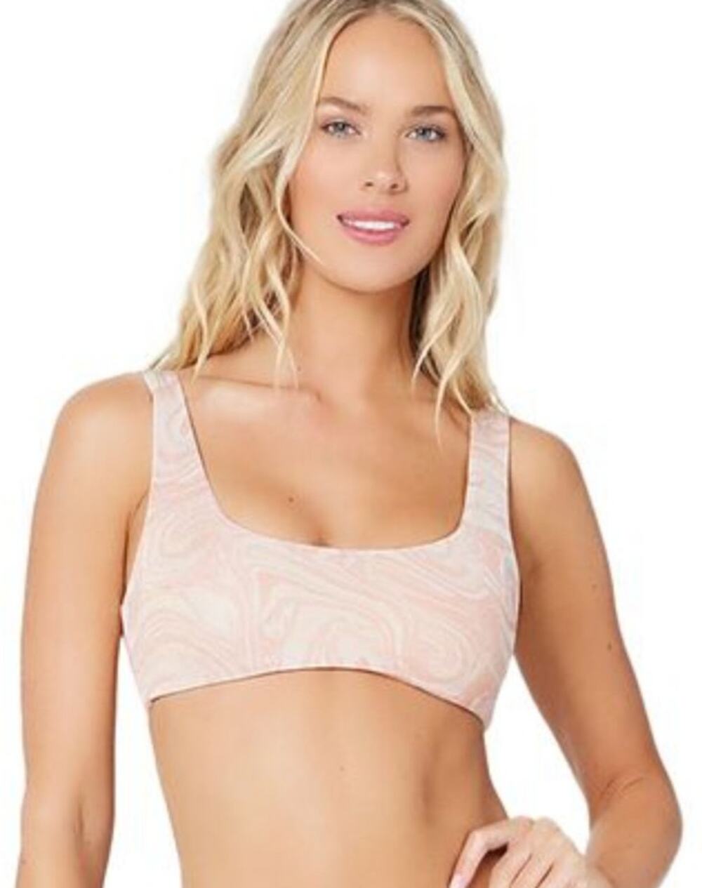 L*Space Lizzie Bikini Top in All Swirled Up Pink/Mauve Size XS NWT